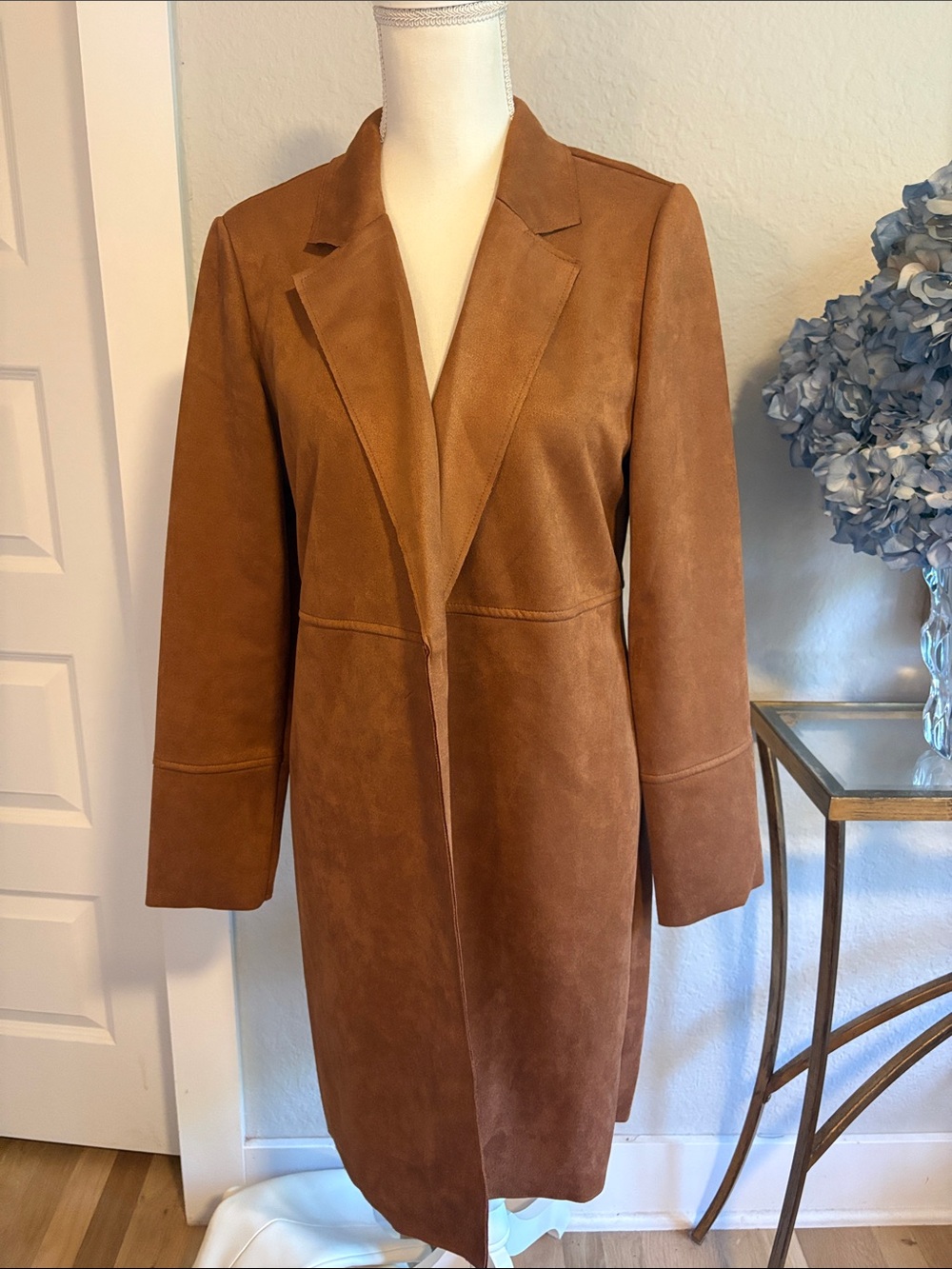 Premise Camel Suede Trench Coat